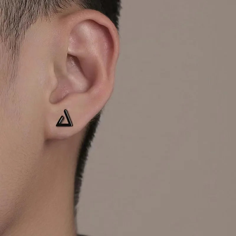 Mens Jewellery Punk Men Women Small Hoop Earrings Hypoallergenic Silver Color Round Stud Earrings Jewelry Pendientes Mujer